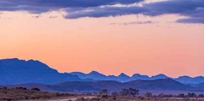 South Australia's Flinders Ranges at sunset.